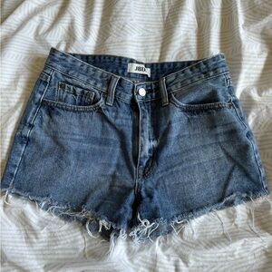 Denim Cutoff Shorts in Blue